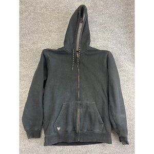 Hawx Work Gear Sweatshirt Men's Medium Black Thermal lined Full Zip Hooded
